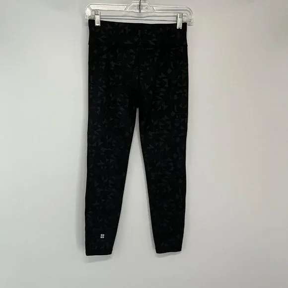 NWT Sweaty Betty All Day 7/8 Length Emboss leggings Black XS Athleisure Active - Picture 5 of 11